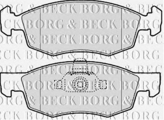 Комплект тормозных колодок, дисковый тормоз BORG & BECK BBP2067