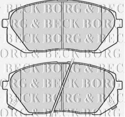 Комплект тормозных колодок, дисковый тормоз BORG & BECK BBP2081