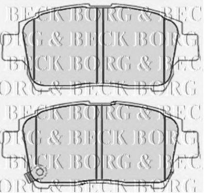 Комплект тормозных колодок, дисковый тормоз BORG & BECK BBP2100