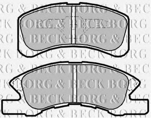 Комплект тормозных колодок, дисковый тормоз BORG & BECK BBP2141