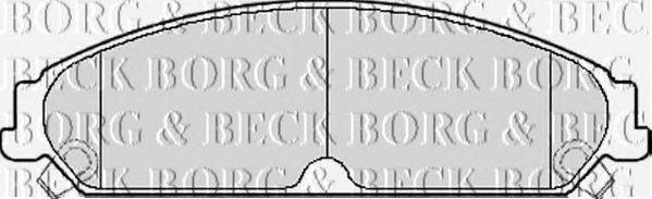 Комплект тормозных колодок, дисковый тормоз BORG & BECK BBP2156