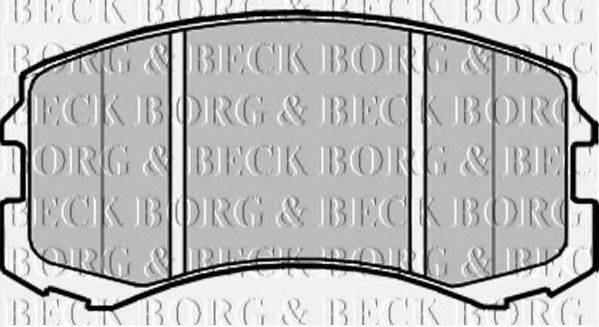 Комплект тормозных колодок, дисковый тормоз BORG & BECK BBP2201