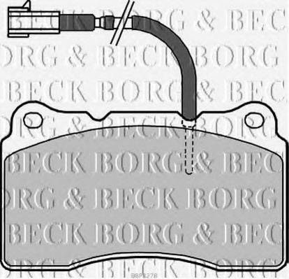 BORG & BECK BBP2278 Комплект тормозных колодок, дисковый тормоз