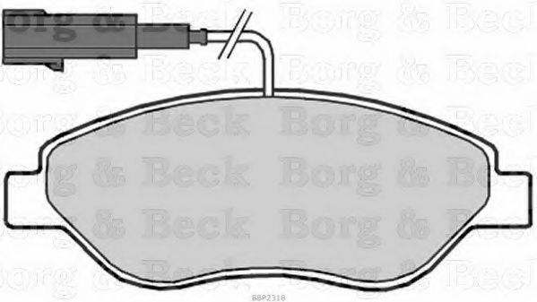 BORG & BECK BBP2318 Комплект тормозных колодок, дисковый тормоз