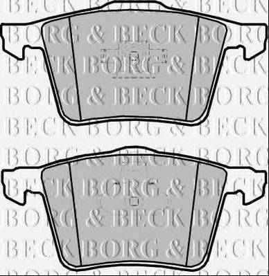 Комплект тормозных колодок, дисковый тормоз BORG & BECK BBP2353