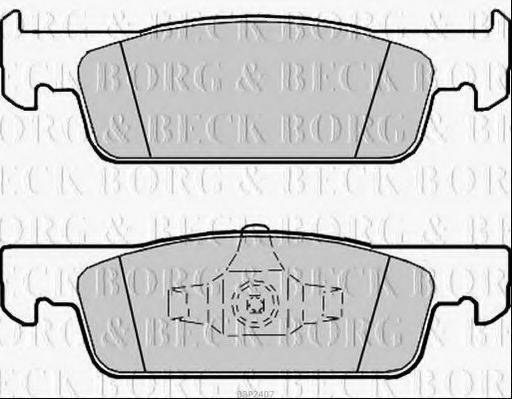 BORG & BECK BBP2407 Комплект тормозных колодок, дисковый тормоз