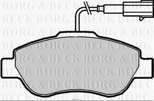 BORG & BECK BBP2416 Комплект тормозных колодок, дисковый тормоз
