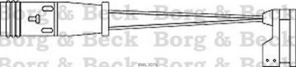 BORG & BECK BWL3076 Сигнализатор, износ тормозных колодок
