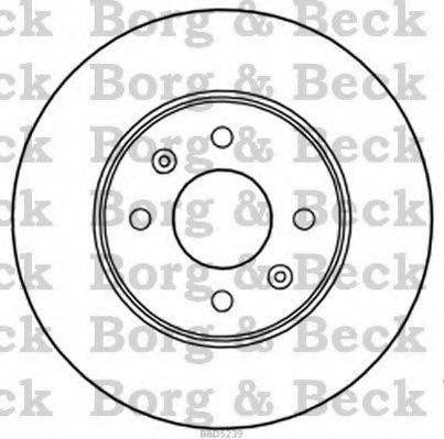 BORG & BECK BBD5239 Тормозной диск