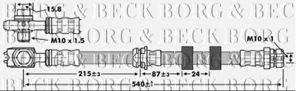 BORG & BECK BBH6851 Тормозной шланг