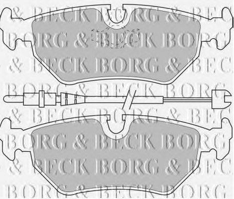 Комплект тормозных колодок, дисковый тормоз BORG & BECK BBP1515