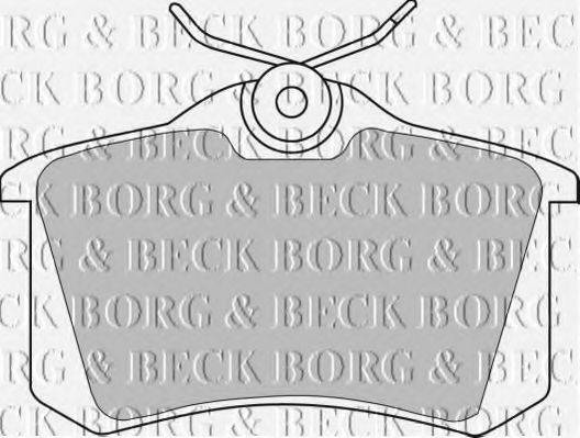 Комплект тормозных колодок, дисковый тормоз BORG & BECK BBP1542