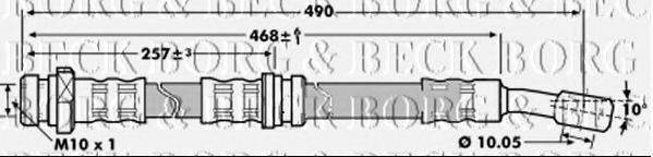 BORG & BECK BBH7007 Тормозной шланг