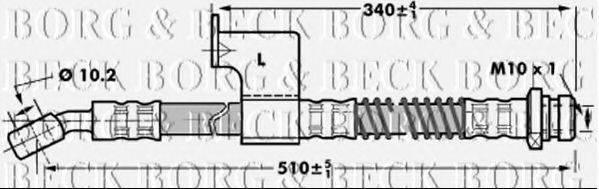 BORG & BECK BBH7032 Тормозной шланг