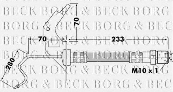 BORG & BECK BBH7119 Тормозной шланг
