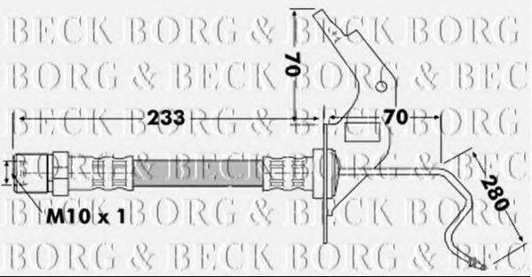 Тормозной шланг BORG & BECK BBH7120