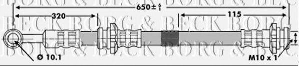 BORG & BECK BBH7150 Тормозной шланг