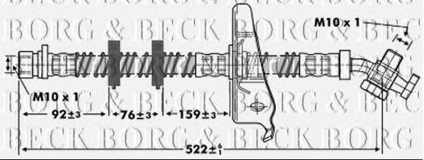 BORG & BECK BBH6802 Тормозной шланг