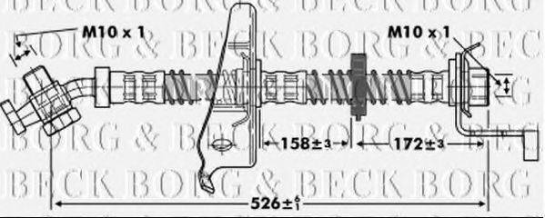 Тормозной шланг BORG & BECK BBH6803