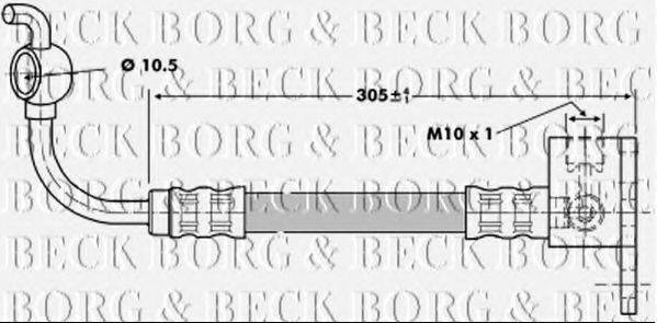 BORG & BECK BBH6809 Тормозной шланг