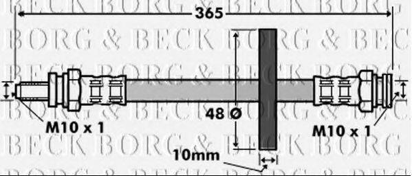 Тормозной шланг BORG & BECK BBH7522