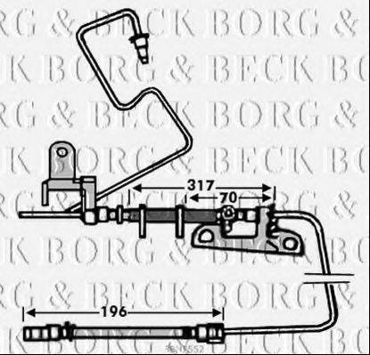 BORG & BECK BBH7552 Тормозной шланг