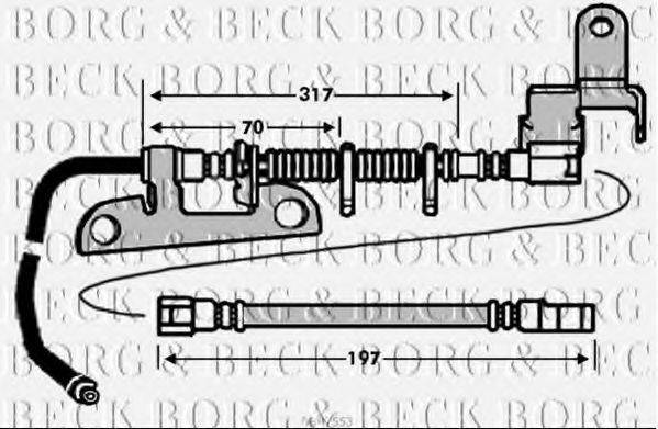 BORG & BECK BBH7553 Тормозной шланг