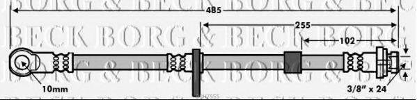 Тормозной шланг BORG & BECK BBH7555