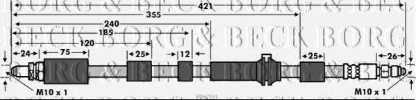Тормозной шланг BORG & BECK BBH7591