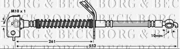 Тормозной шланг BORG & BECK BBH7612