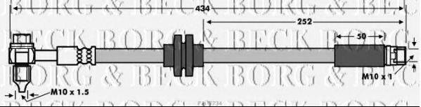BORG & BECK BBH7734 Тормозной шланг