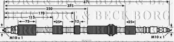 Тормозной шланг BORG & BECK BBH7925