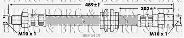 Тормозной шланг BORG & BECK BBH6429