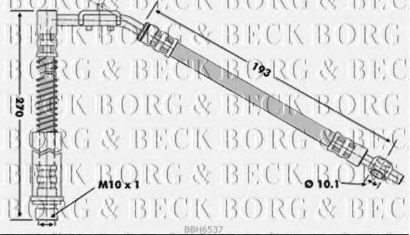 Тормозной шланг BORG & BECK BBH6537