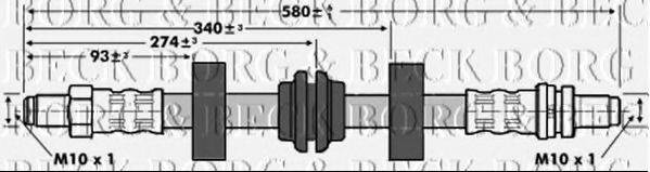 Тормозной шланг BORG & BECK BBH6597
