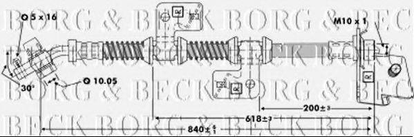 Тормозной шланг BORG & BECK BBH6670