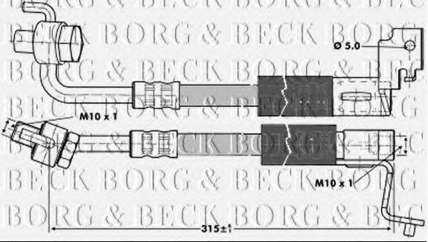 BORG & BECK BBH6693 Тормозной шланг