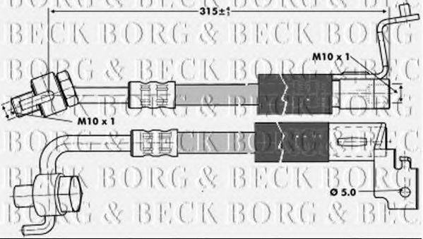 Тормозной шланг BORG & BECK BBH6694