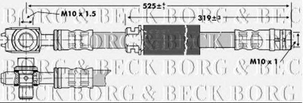 BORG & BECK BBH6722 Тормозной шланг