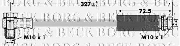 Тормозной шланг BORG & BECK BBH6736