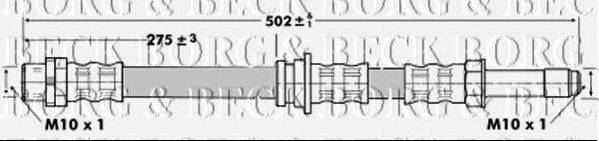 Тормозной шланг BORG & BECK BBH6763