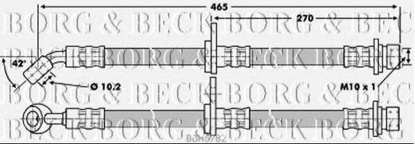 Тормозной шланг BORG & BECK BBH6782