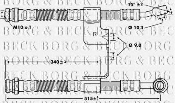 BORG & BECK BBH6800 Тормозной шланг