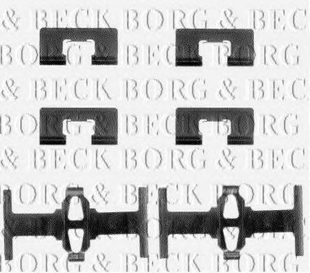 Комплектующие, колодки дискового тормоза BORG & BECK BBK1053
