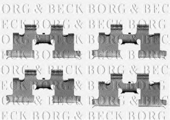 Комплектующие, колодки дискового тормоза BORG & BECK BBK1111