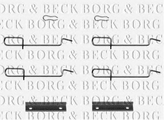 Комплектующие, колодки дискового тормоза BORG & BECK BBK1119