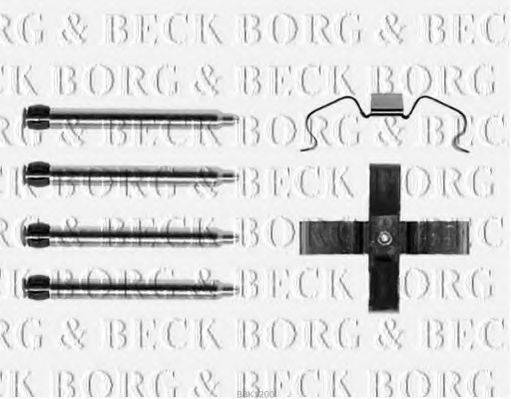 Комплектующие, колодки дискового тормоза BORG & BECK BBK1200