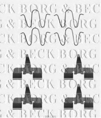 Комплектующие, колодки дискового тормоза BORG & BECK BBK1206
