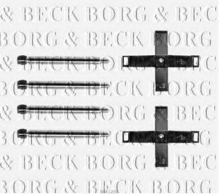 Комплектующие, колодки дискового тормоза BORG & BECK BBK1208