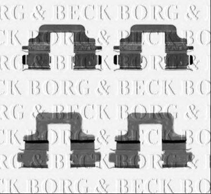 Комплектующие, колодки дискового тормоза BORG & BECK BBK1224